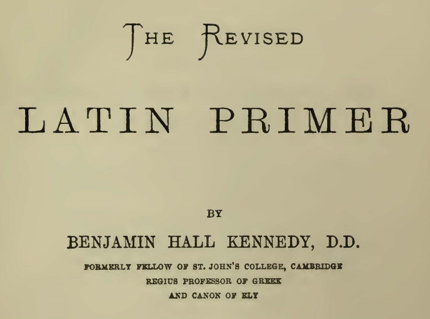 Kennedy's Latin Primer in pdf