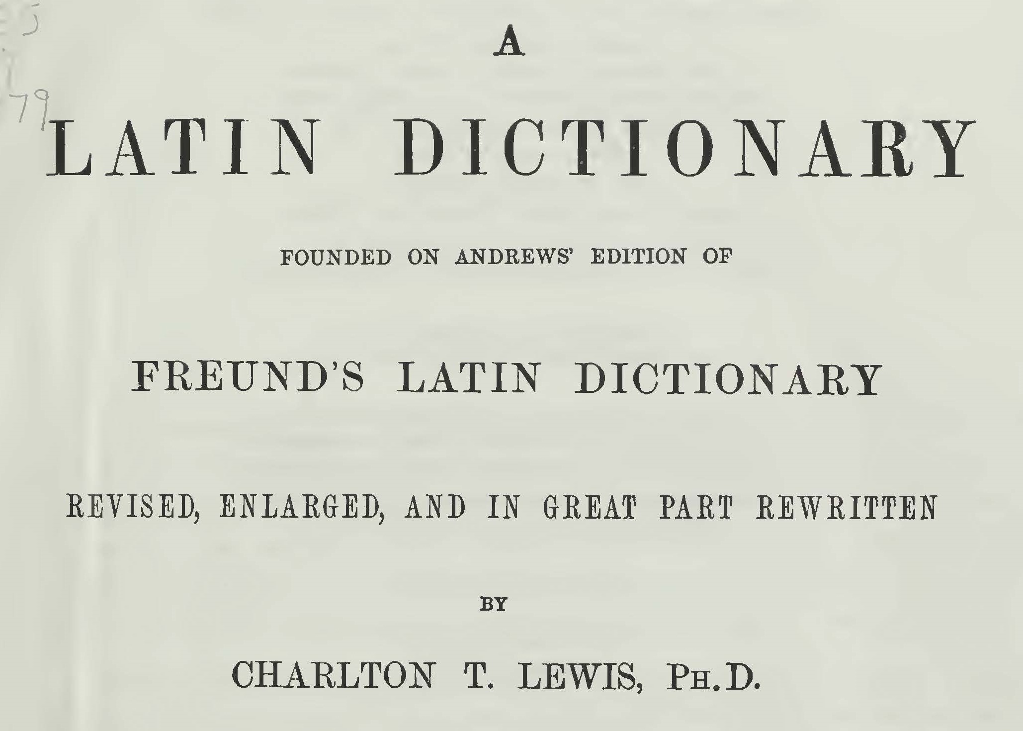 Lewis & Short Latin Dictionary